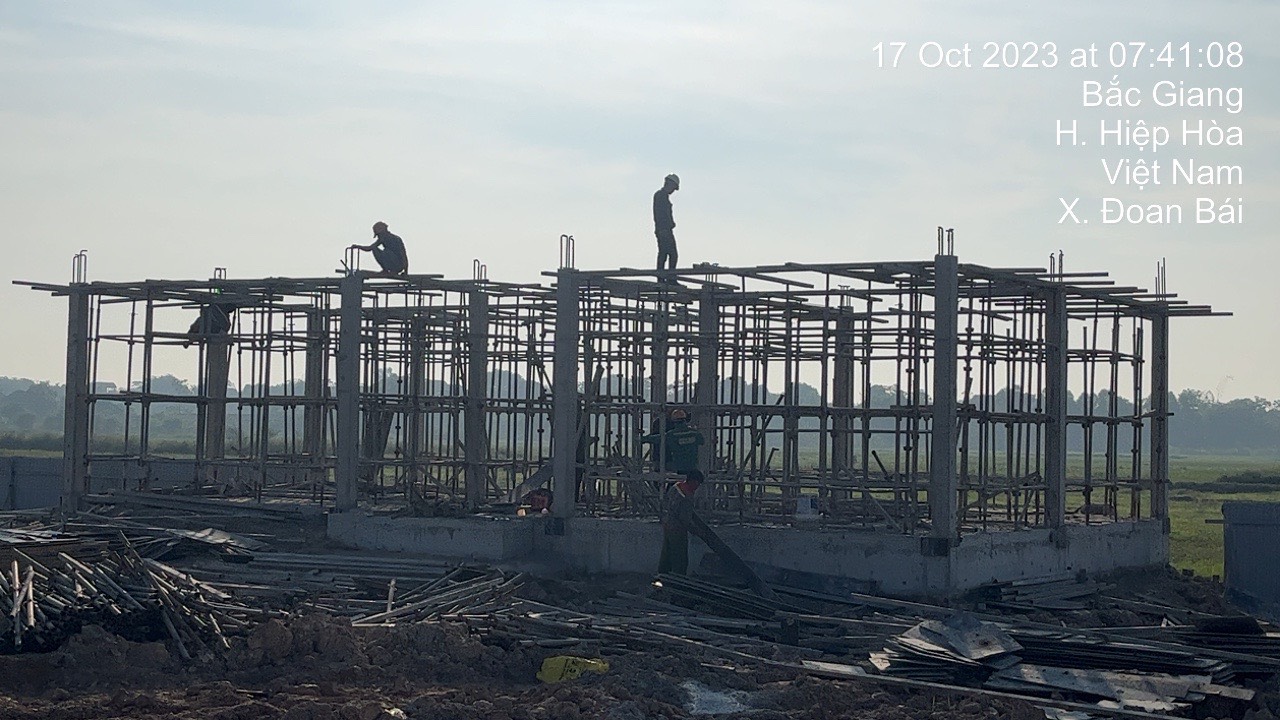 23/10/2023 – Cập nhật tiến độ thi công Trạm XLNT tập trung CCN Đoan Bái