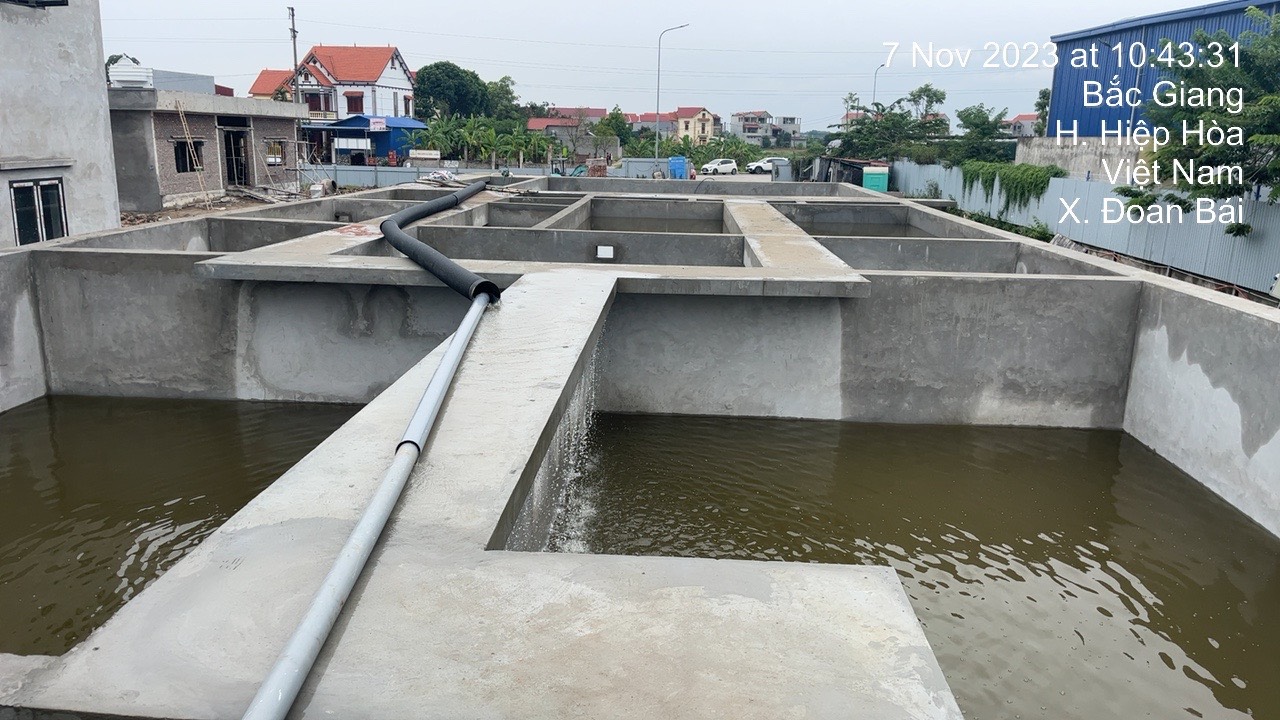07/11/2023 – Cập nhật tiến độ thi công trạm XLNT tập trung CCN Đoan Bái