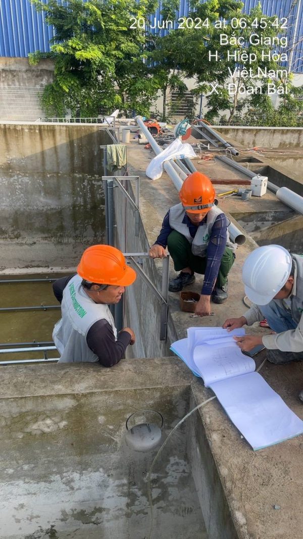 26/06/2024 tiến độ thi công trạm XLNT tập trung CCN Đoan Bái