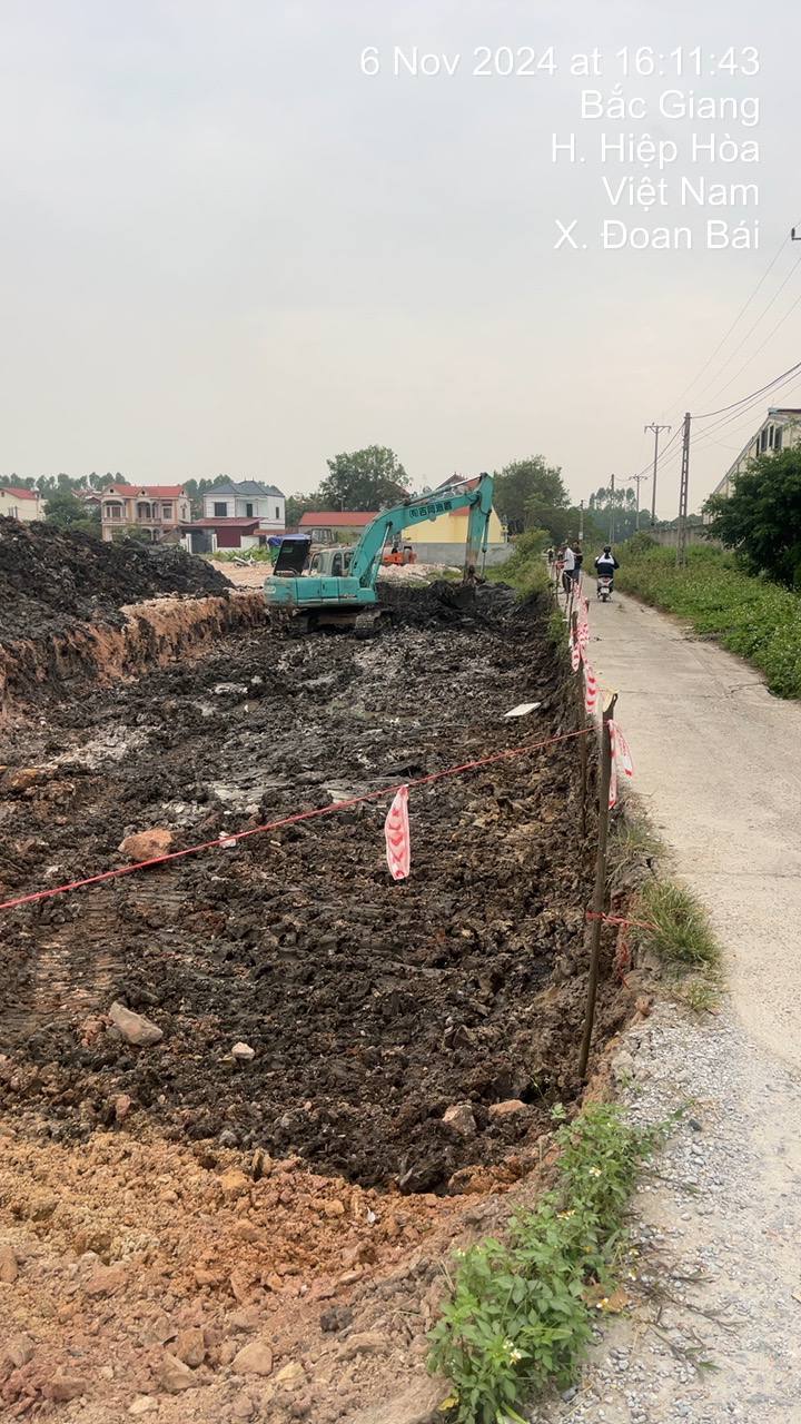 Thi công đường giao thông giai đoạn 2 CCN Đoan Bái